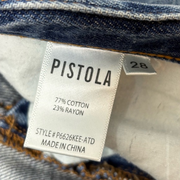 Pistola Blue Distressed Boyfriend Jeans Size 28 Style#P6626KEE-ATD‎ - Picture 11 of 13